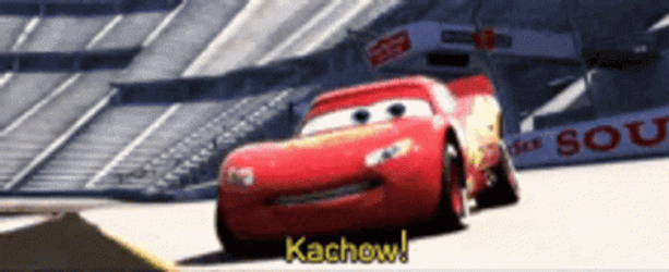 Lightning Mcqueen Kachow Zooming In GIF