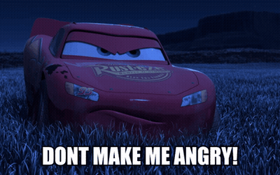Lightning McQueen Saying Dont Make Me Angry GIF