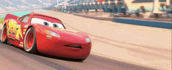 Lightning McQueen Serious Pissed Racing Cars GIF