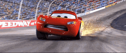 Lightning McQueen Tire Yellow Lightning GIF