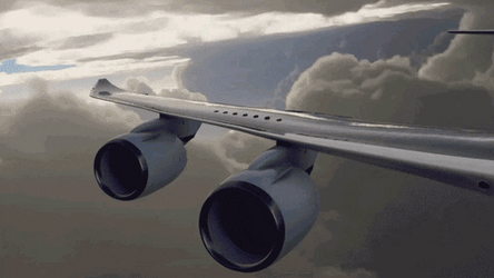 Lightning Strike Airplane In The Sky GIF