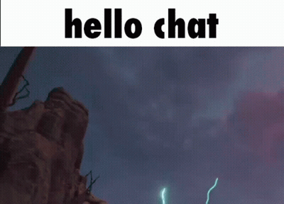 Lightning Strike Hello Chat GIF