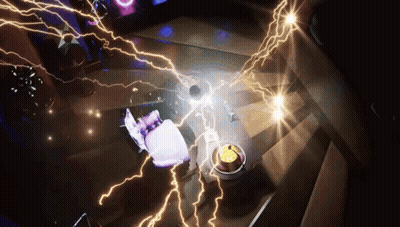 Lightning Strikes In Dark Room GIF