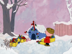 Lights Display Happy Thanksgiving Charlie Brown GIF