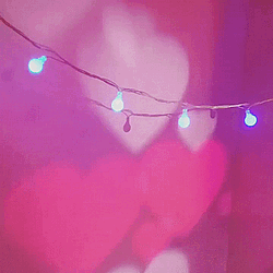 Lights With Heart Background