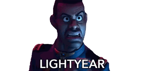 Lightyear Text On Cartoon Sticker