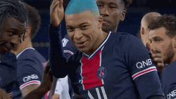 Ligue 1 Paris Saint-Germain Blue Haired Kylian Mbappe GIF