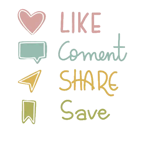 Like Comment Share Save Icons Sticker