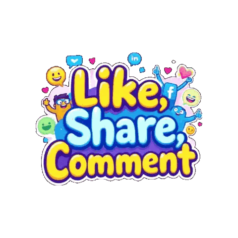 Like Share Comment Smiley Logo Sticker