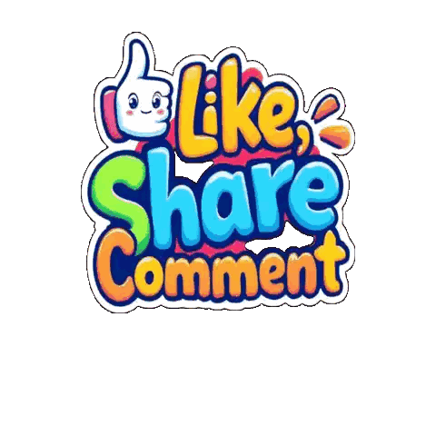 Like Share Comment Thumbs Up Logo Sticker