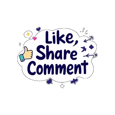 Like Share Comment Thumbs Up Logo Sticker