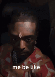 Lil Uzi Intense Eyes Me Be Like Meme GIF