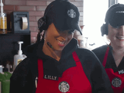 Lilly Singh Starbucks Two Thumbs Up GIF