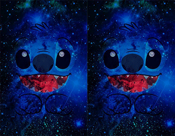 Lilo And Stitch Universe Blue Stars Aesthetic Galaxy GIF