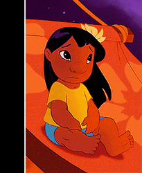 Lilo And Stitch With Lilo Looking Worried GIF