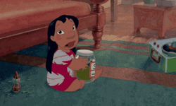 Lilo Holding Jar GIF