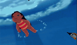 Lilo & Stitch Fish Swimming GIF