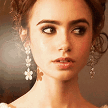 Lily Collins Beautiful Smile GIF
