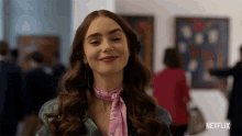 Lily Collins Flirty Face GIF