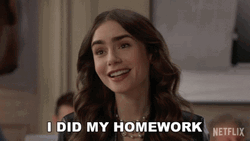 Lily Collins I Did My Homework GIF