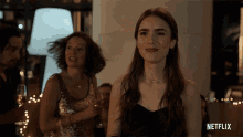 Lily Collins Is Happy To See Someone GIF