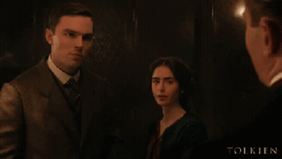 Lily Collins Nicholas Tolkien Lily GIF