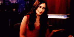 Lily Collins Says Don't Mind GIF