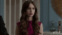 Lily Collins Slight Wink GIF