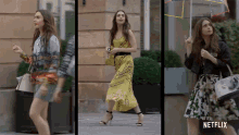 Lily Collins Three Different Styles GIF