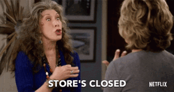 Lily Tomlin Strict Store's Closed GIF