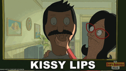 Linda And Bob Kissy Lips Bobs Burgers GIF