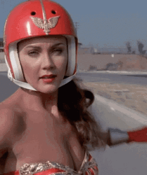 Linda Carter Wonder Woman Helmet GIF