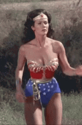Linda Carter Wonder Woman Running GIF