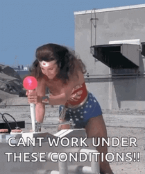 Linda Carter Wonder Woman Stuck GIF