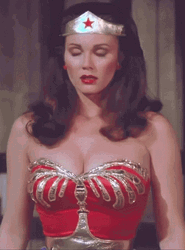 Linda Carter Wonder Woman Suprise GIF