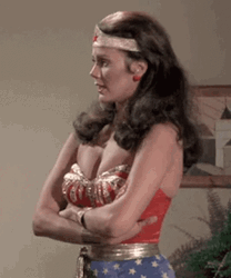 Linda Carter Wonder Woman Waiting GIF