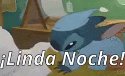 Linda Noche Stitch Getting Ready To Sleep GIF