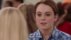 Lindsay Lohan Awkward Yeah Sure GIF