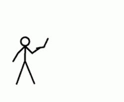 Line Art Man Playing Boomerang GIF