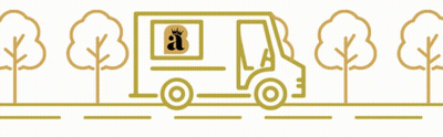 Line Drawing Delivery Truck With Letter A GIF