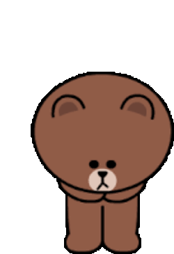 Line Friends Brown Bear Sticker GIF