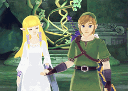 Link Princess Zelda Holding Hands