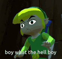 Link The Legend Of Zelda Cartoon Scared Nervous