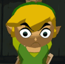 Link The Legend Of Zelda Cartoon Shocked Surprised