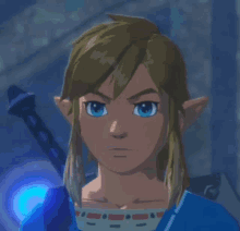 Link The Legend Of Zelda Looking Up Serious