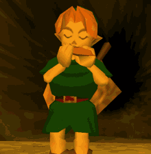 Link The Legend Of Zelda Playing Ocarina Time GIF