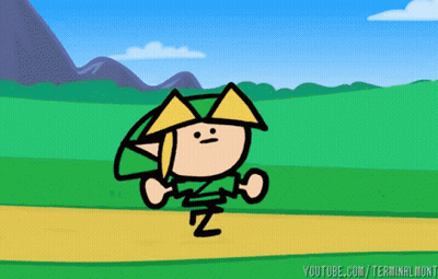 Link With Yellow Hat And Triangle On Head GIF