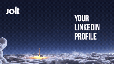 LinkedIn Logo In Clouds GIF