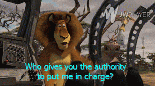 Lion And Giraffe Who Gives You The Authority GIF
