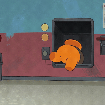 Lion And Monkey Standing On Rock GIF